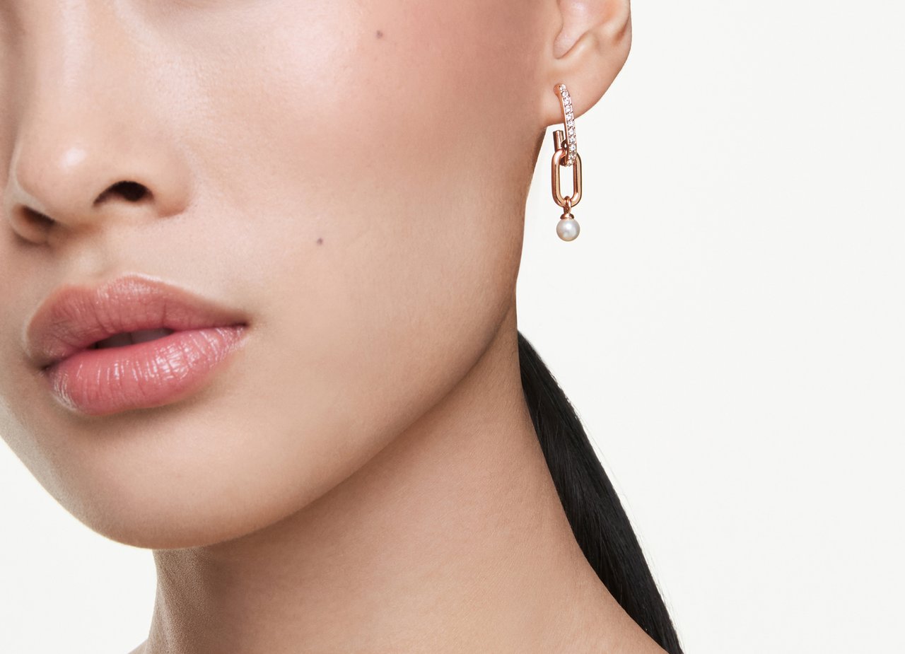 Swarovski - Oorbellen - Roségoud Roze