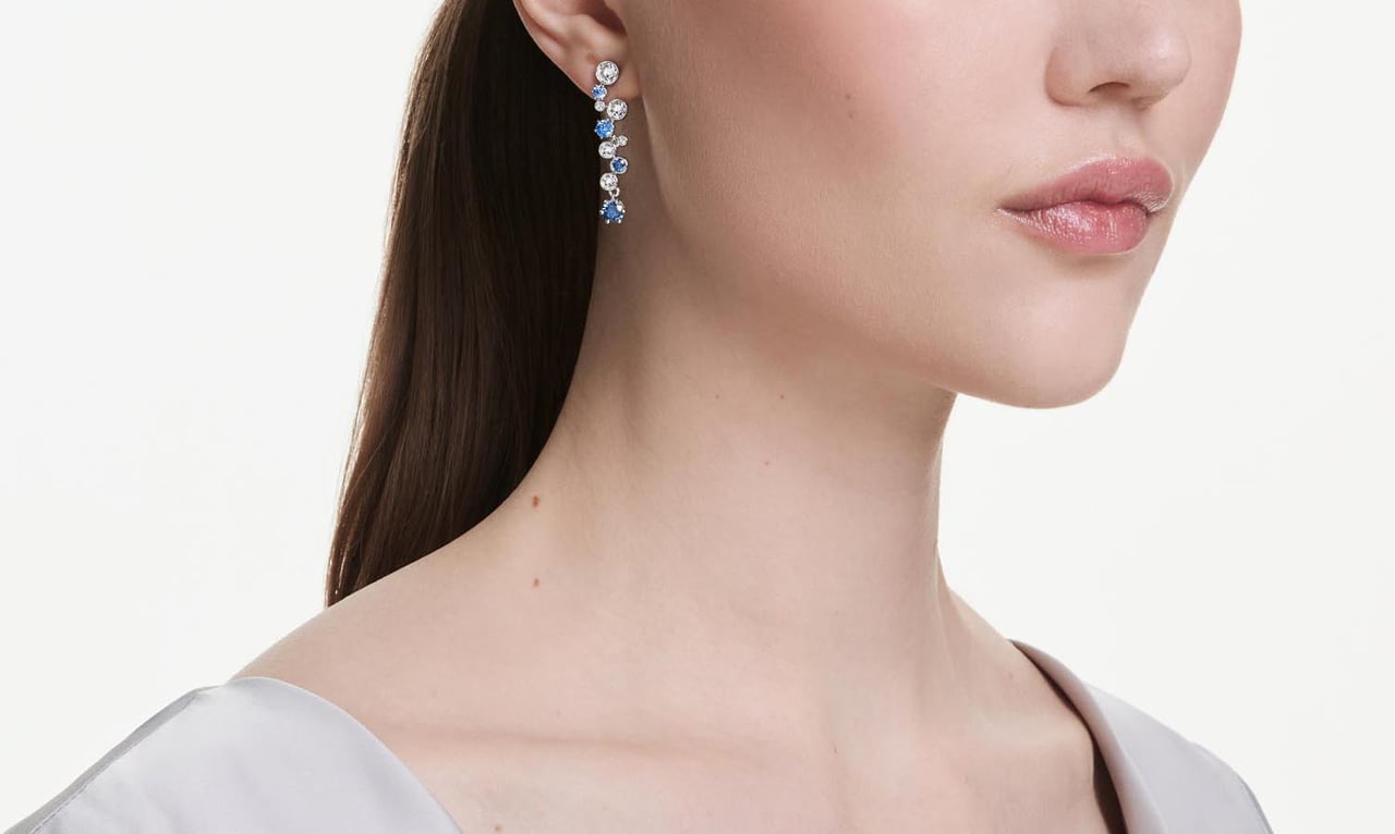 Swarovski - Oorbellen - Blauw Blauw
