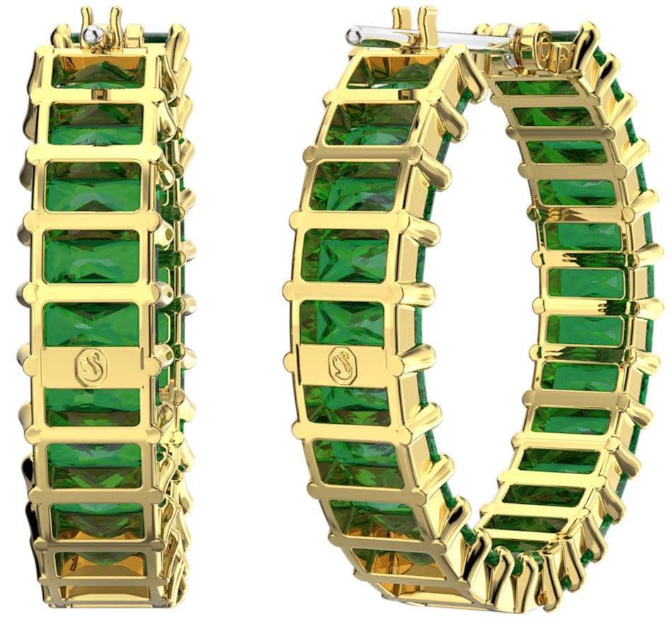 Swarovski Matrix - Oorbellen - Groen Goud