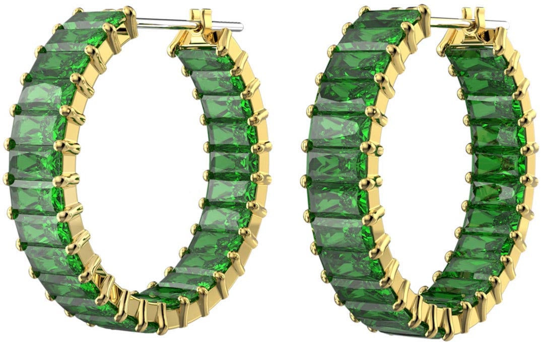 Swarovski Matrix - Oorbellen - Groen Goud