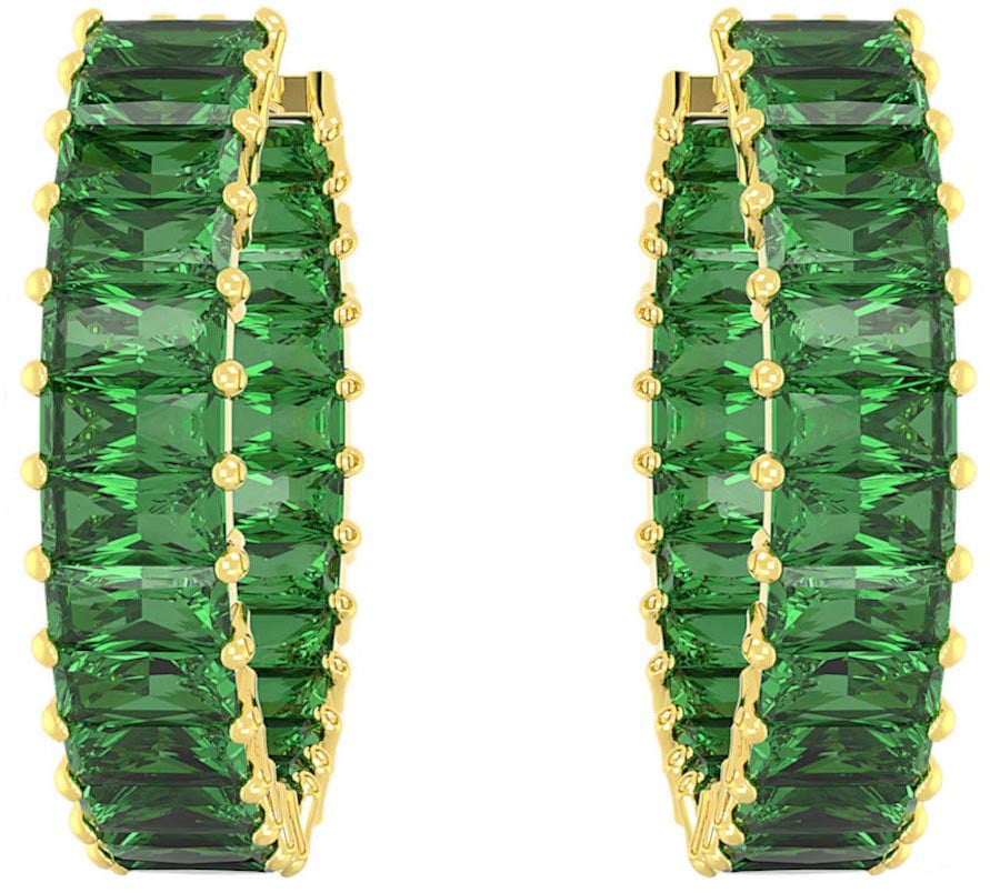 Swarovski Matrix - Oorbellen - Groen Goud