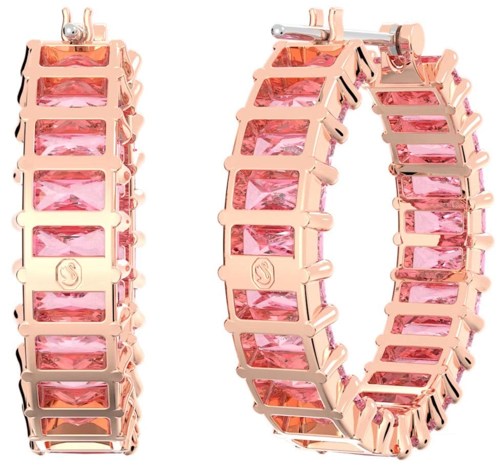 Swarovski Matrix - Oorbellen - Roze Roze