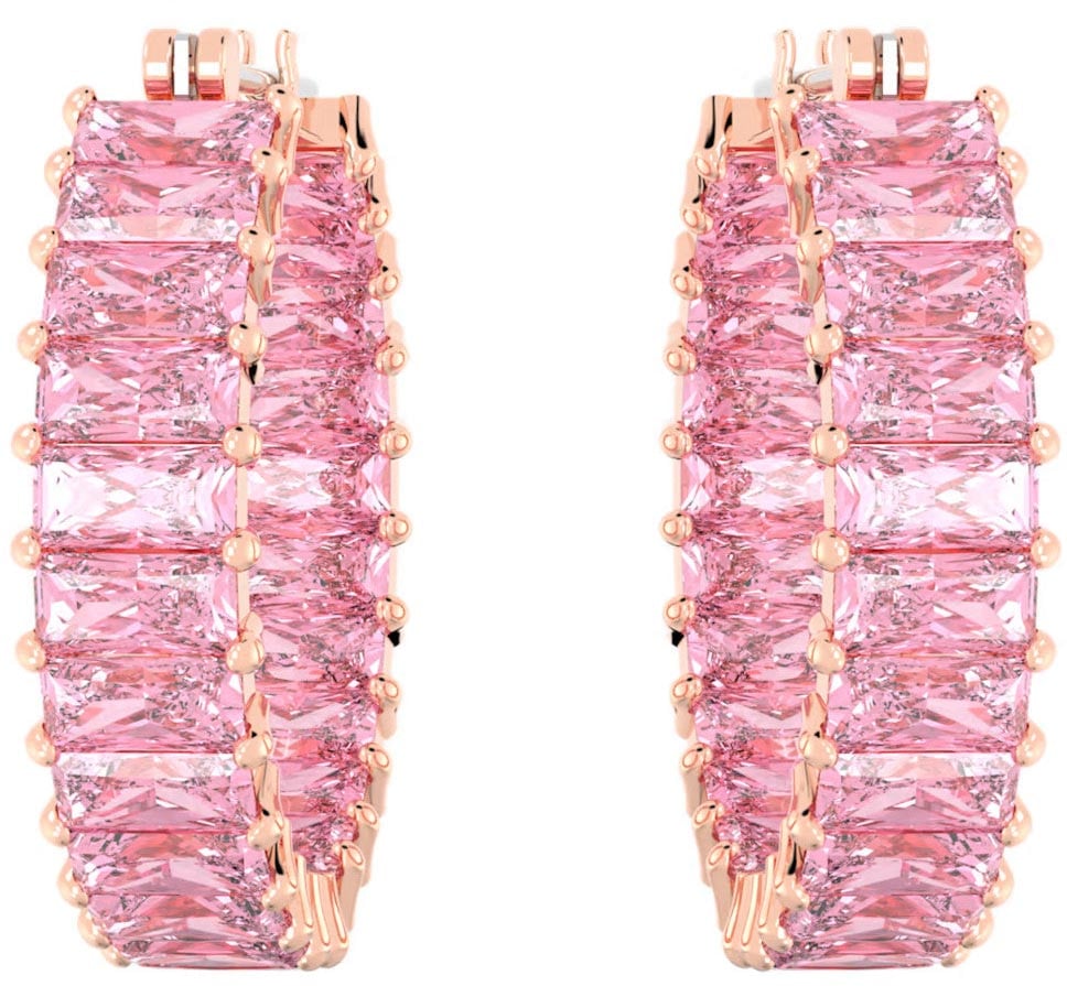 Swarovski Matrix - Oorbellen - Roze Roze