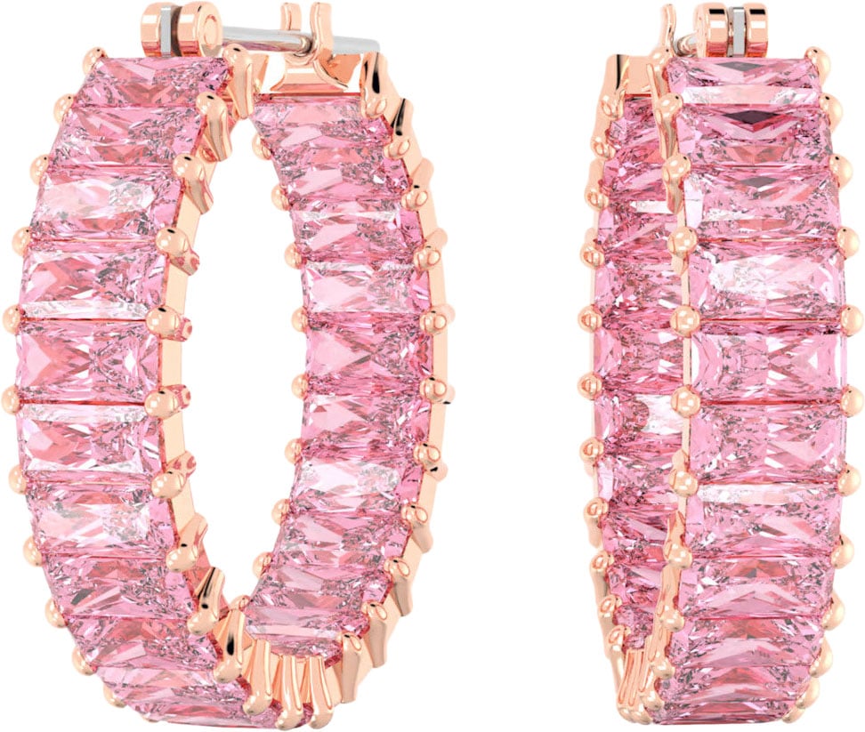Swarovski Matrix - Oorbellen - Roze Roze