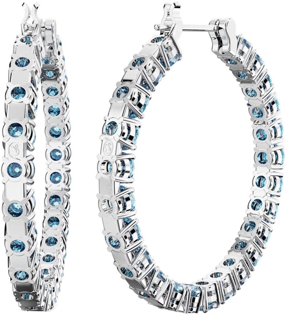Swarovski Matrix - Oorbellen - Lichtblauw Divers