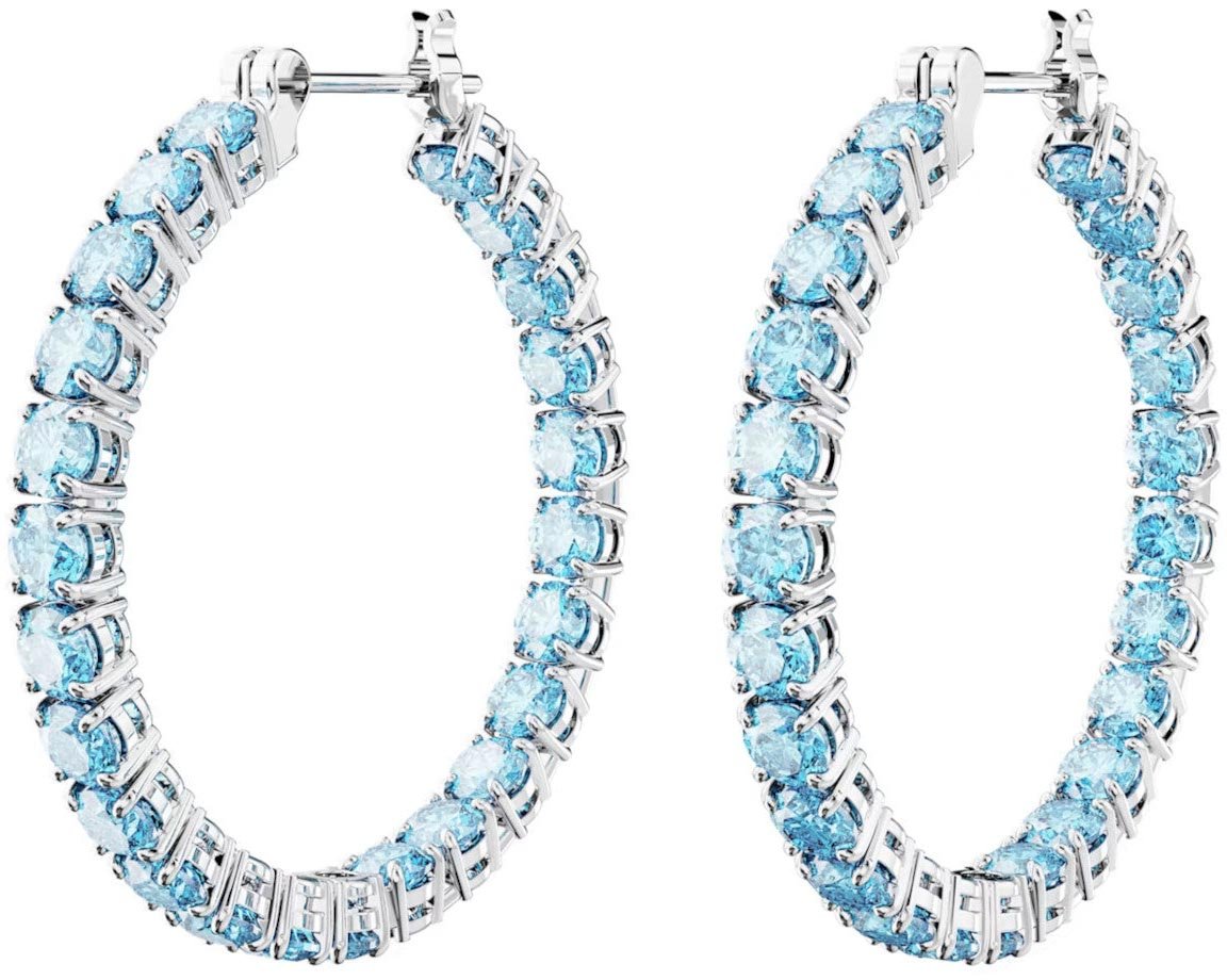 Swarovski Matrix - Oorbellen - Lichtblauw Divers