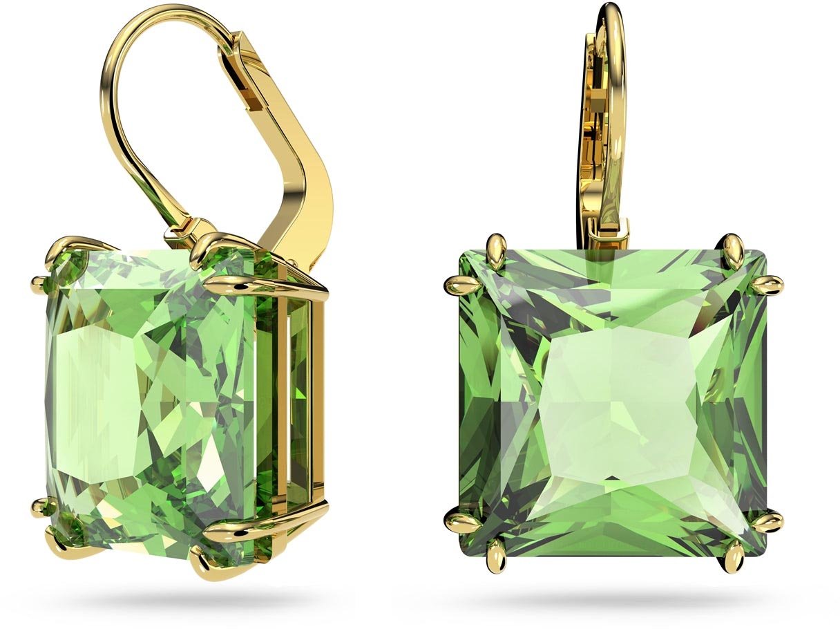 Swarovski - Oorbellen - Groen Goud
