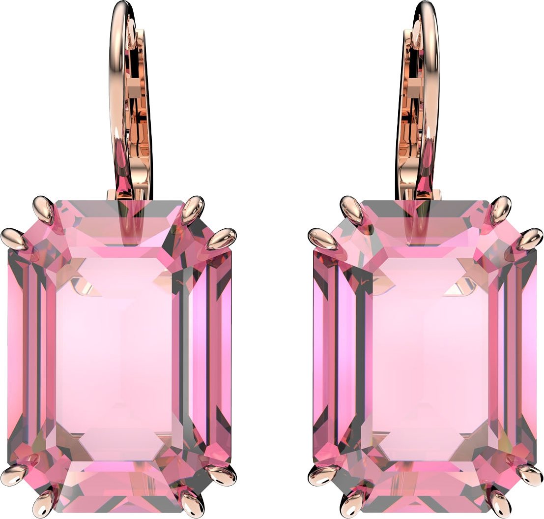 Swarovski - Oorbellen - Pruim Roze