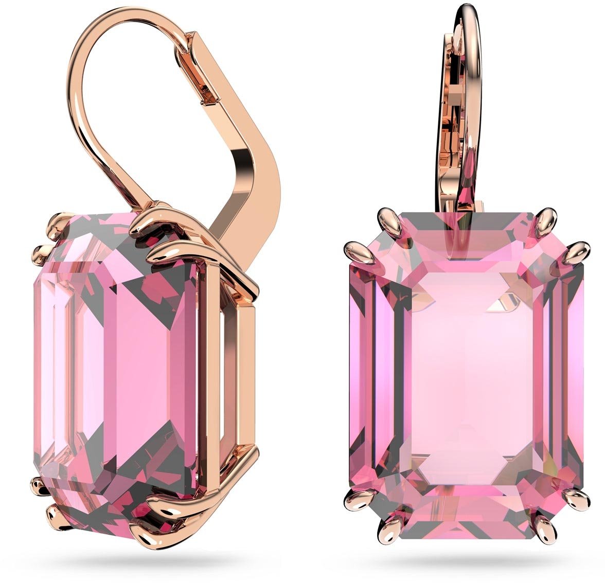 Swarovski - Oorbellen - Pruim Roze