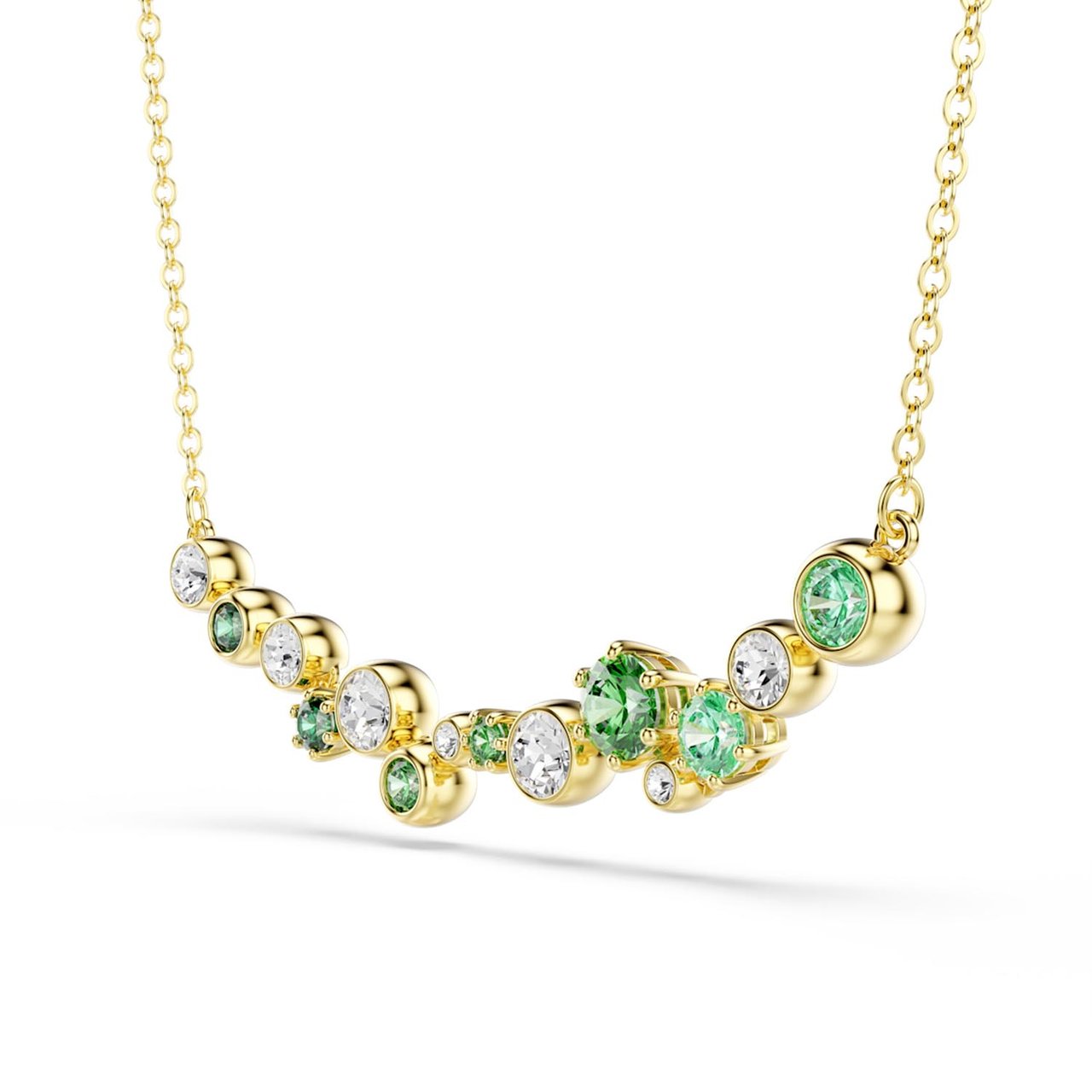 Swarovski - Ketting - Goud Groen