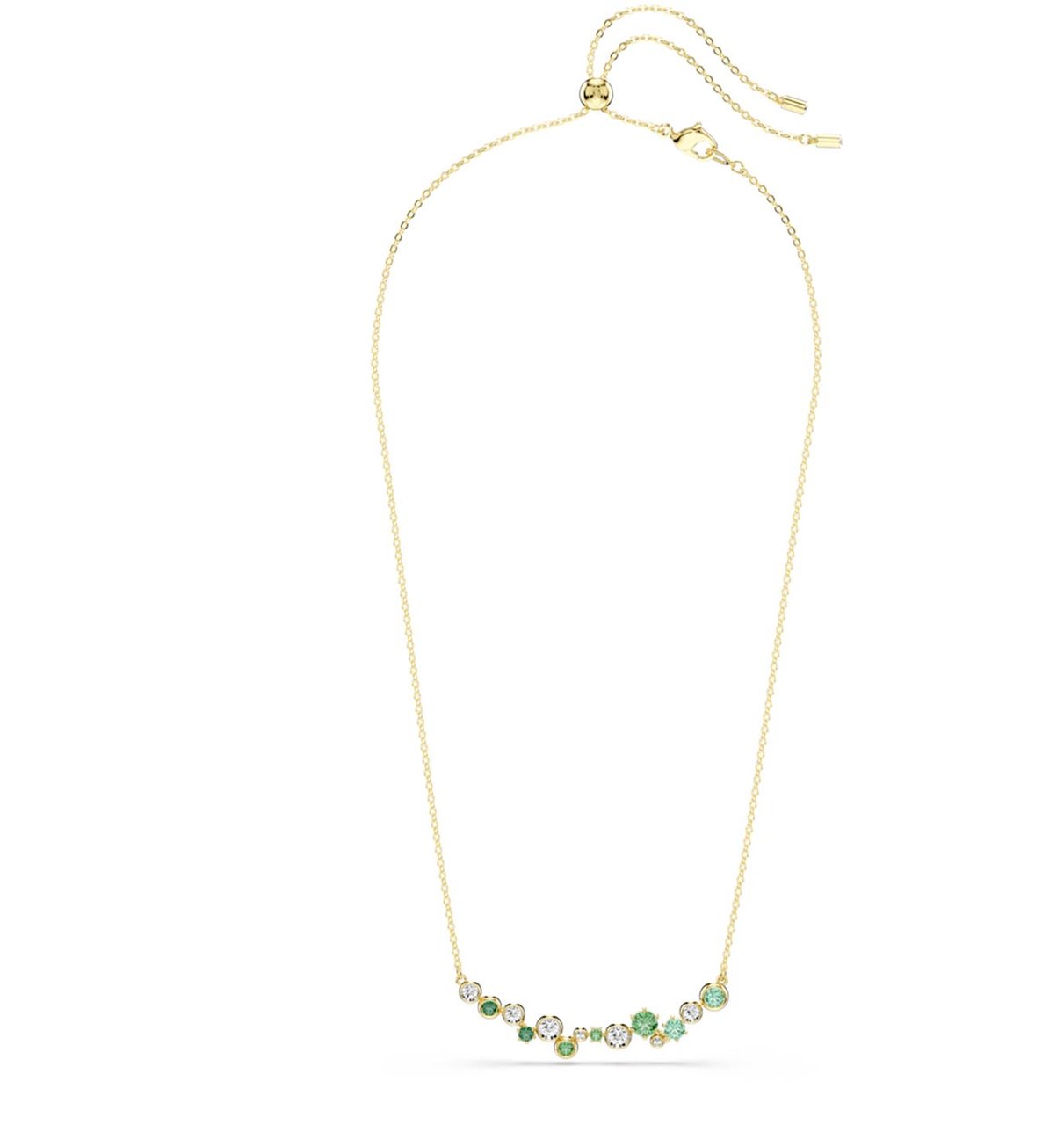 Swarovski - Ketting - Goud Groen