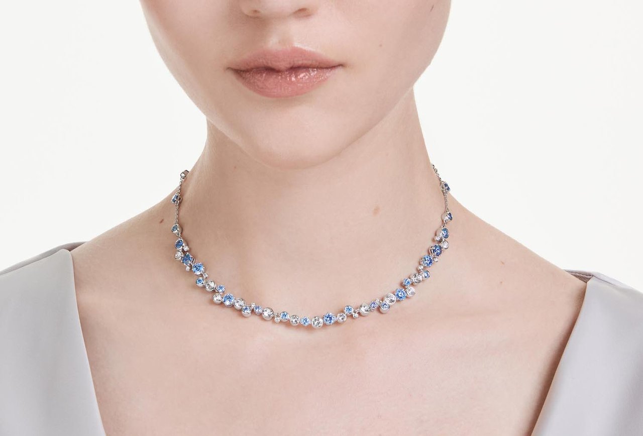 Swarovski - Ketting - Zilver Blauw