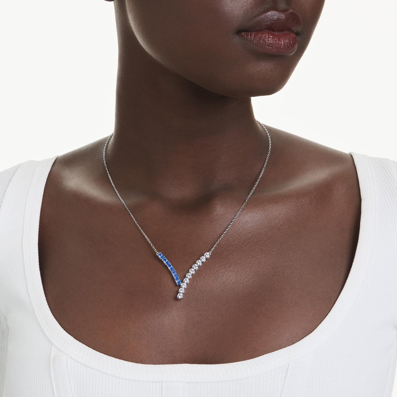 Swarovski - Ketting - Zilver Blauw