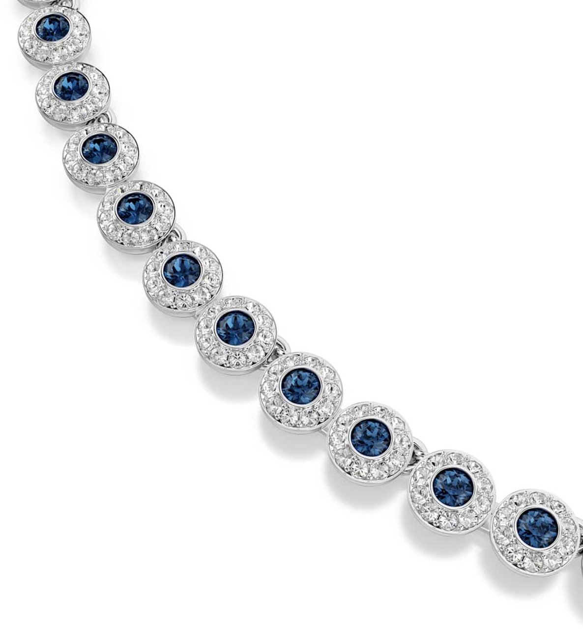Swarovski - Ketting - Zilver Blauw