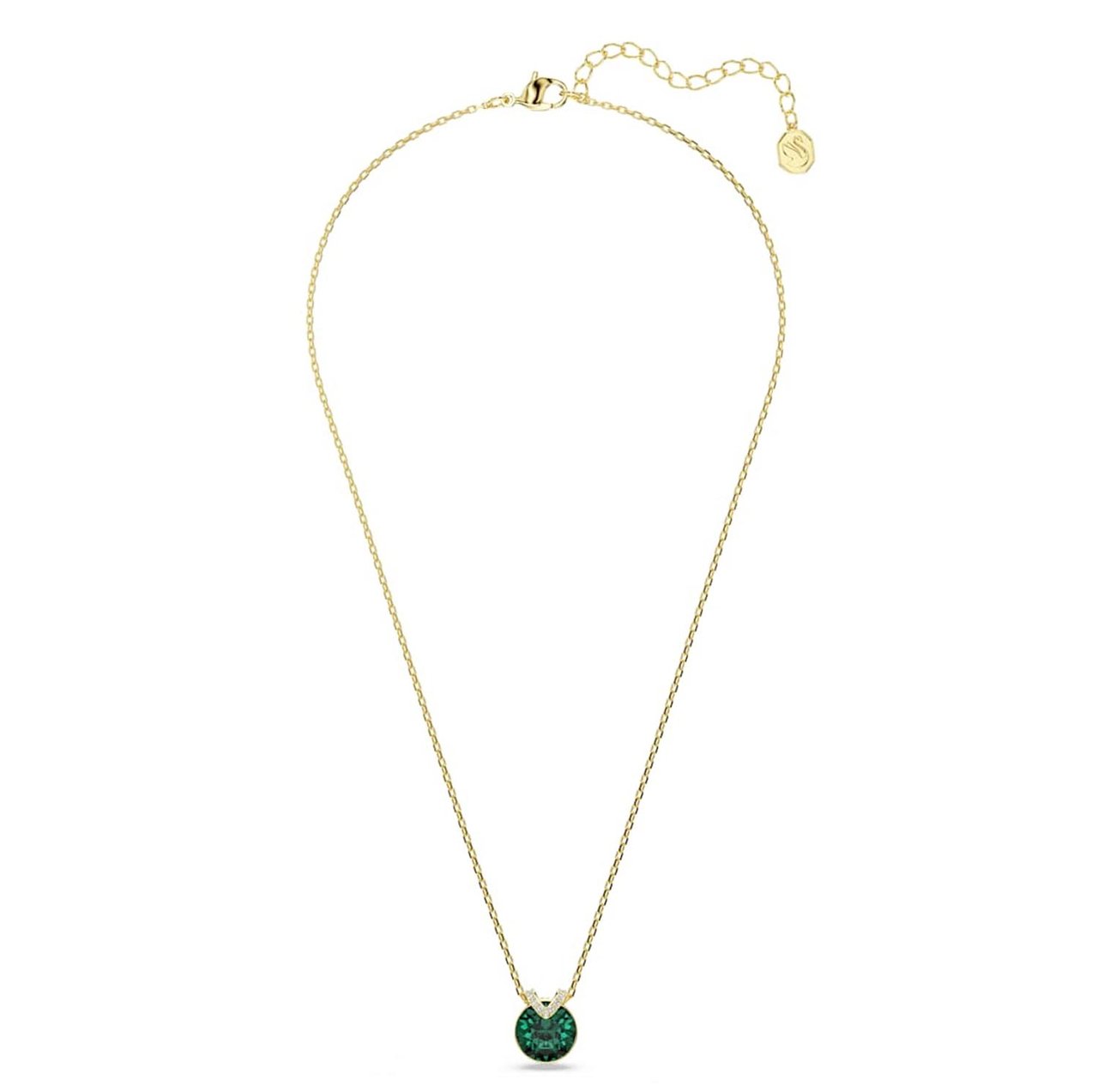 Swarovski - Ketting - Donkergroen Groen