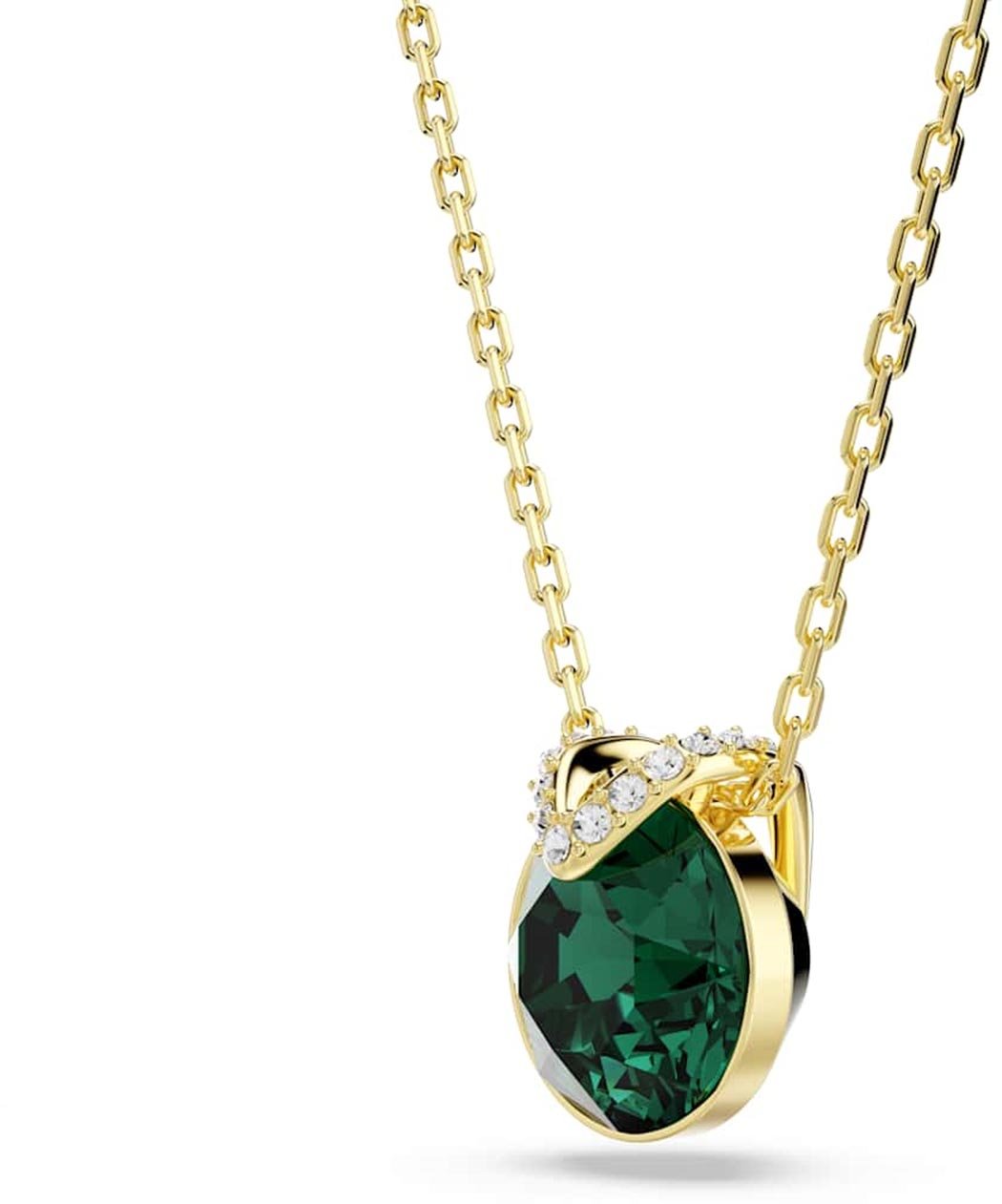 Swarovski - Ketting - Donkergroen Groen