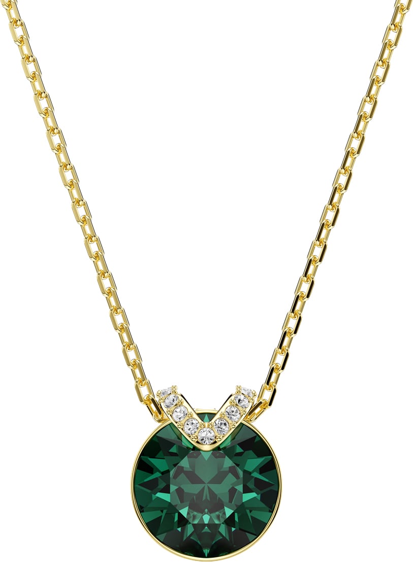Swarovski - Ketting - Donkergroen Groen