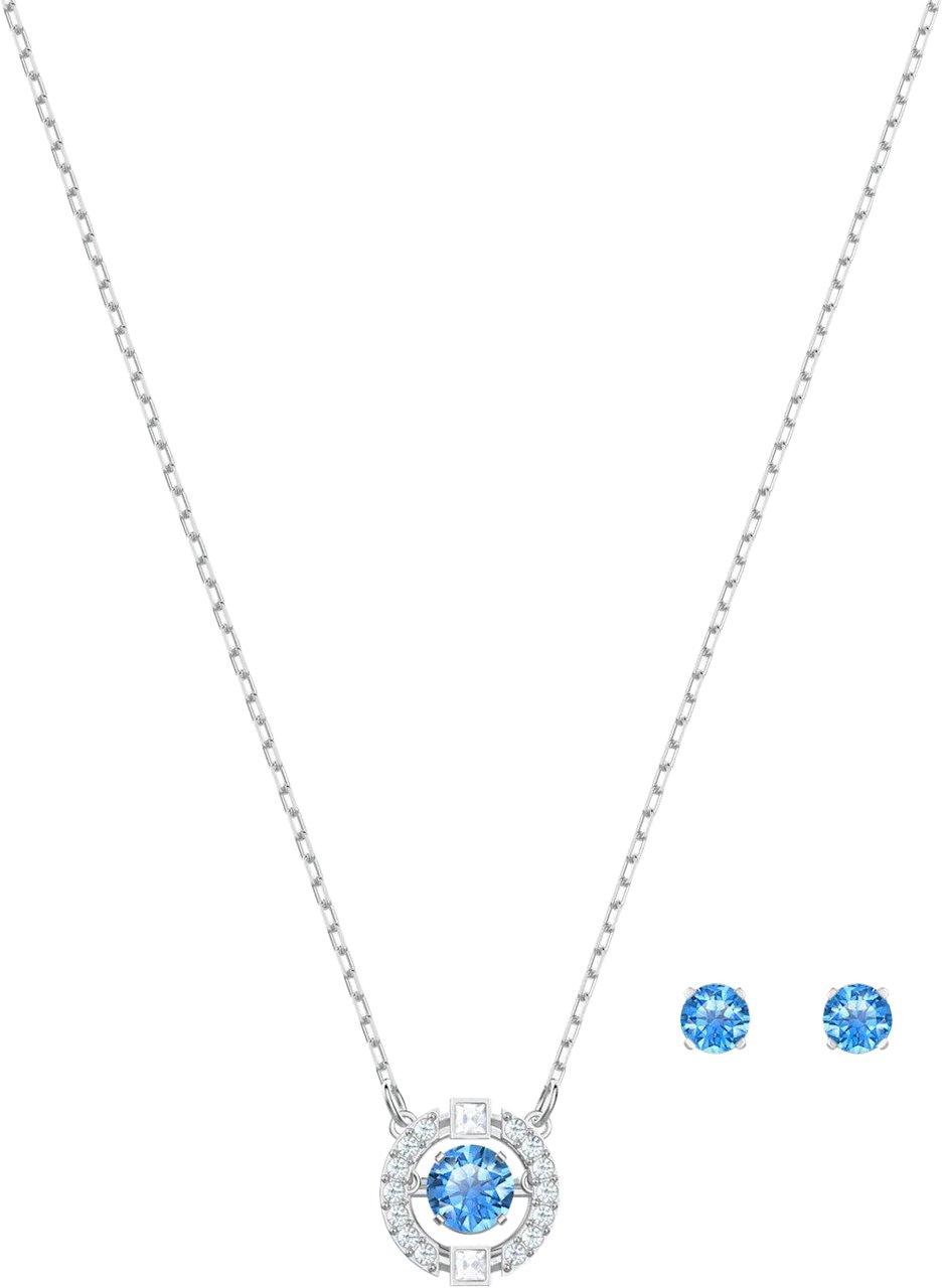 Swarovski Sparkling - Ketting - Lichtblauw Zilver