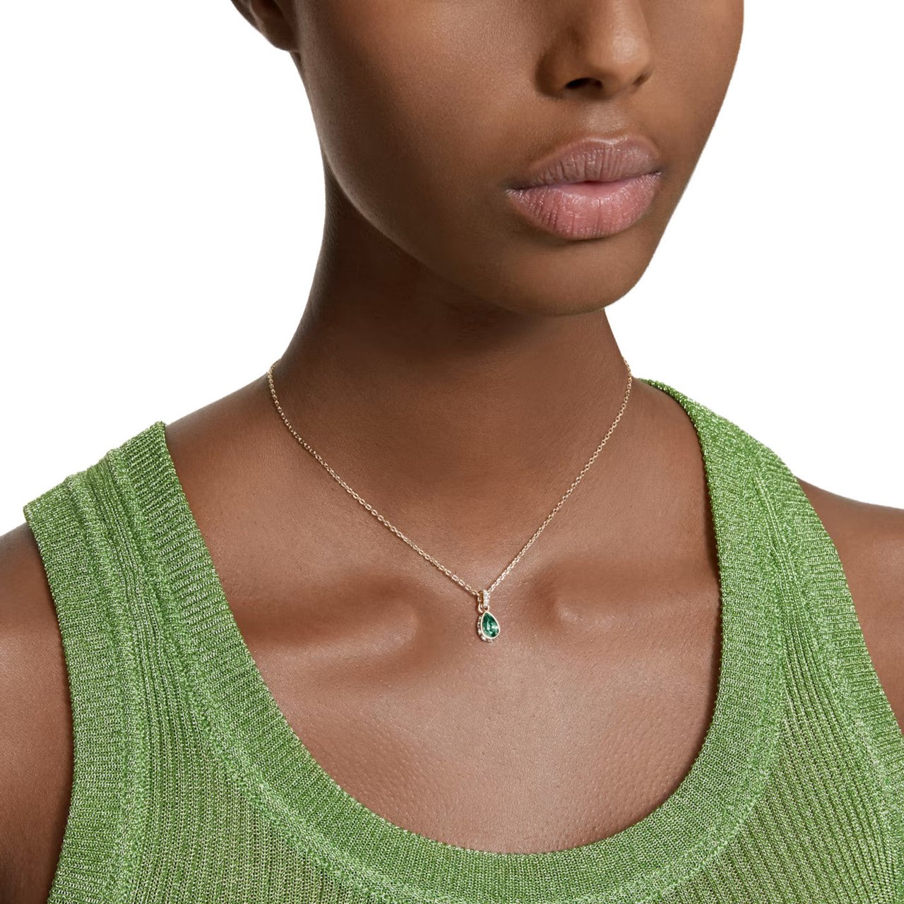 Swarovski Stilla - Ketting - Groen Goud