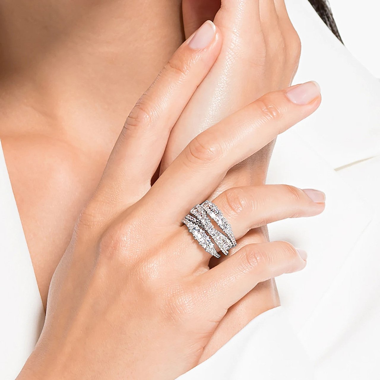Swarovski Twist - Ring - Zilver Zilver