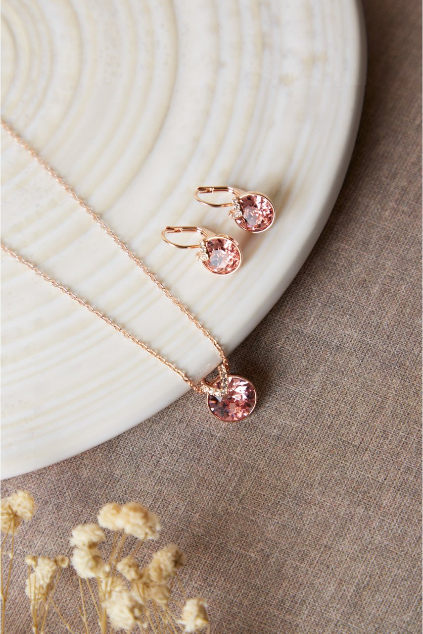 Swarovski Bella Oorbellen met Kristal Roze