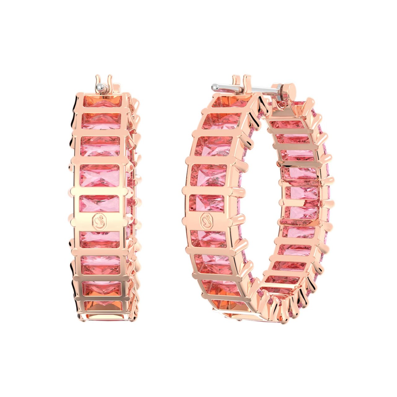 Swarovski Matrix Oorbellen Roze
