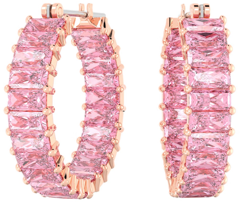 Swarovski Matrix Oorbellen Roze