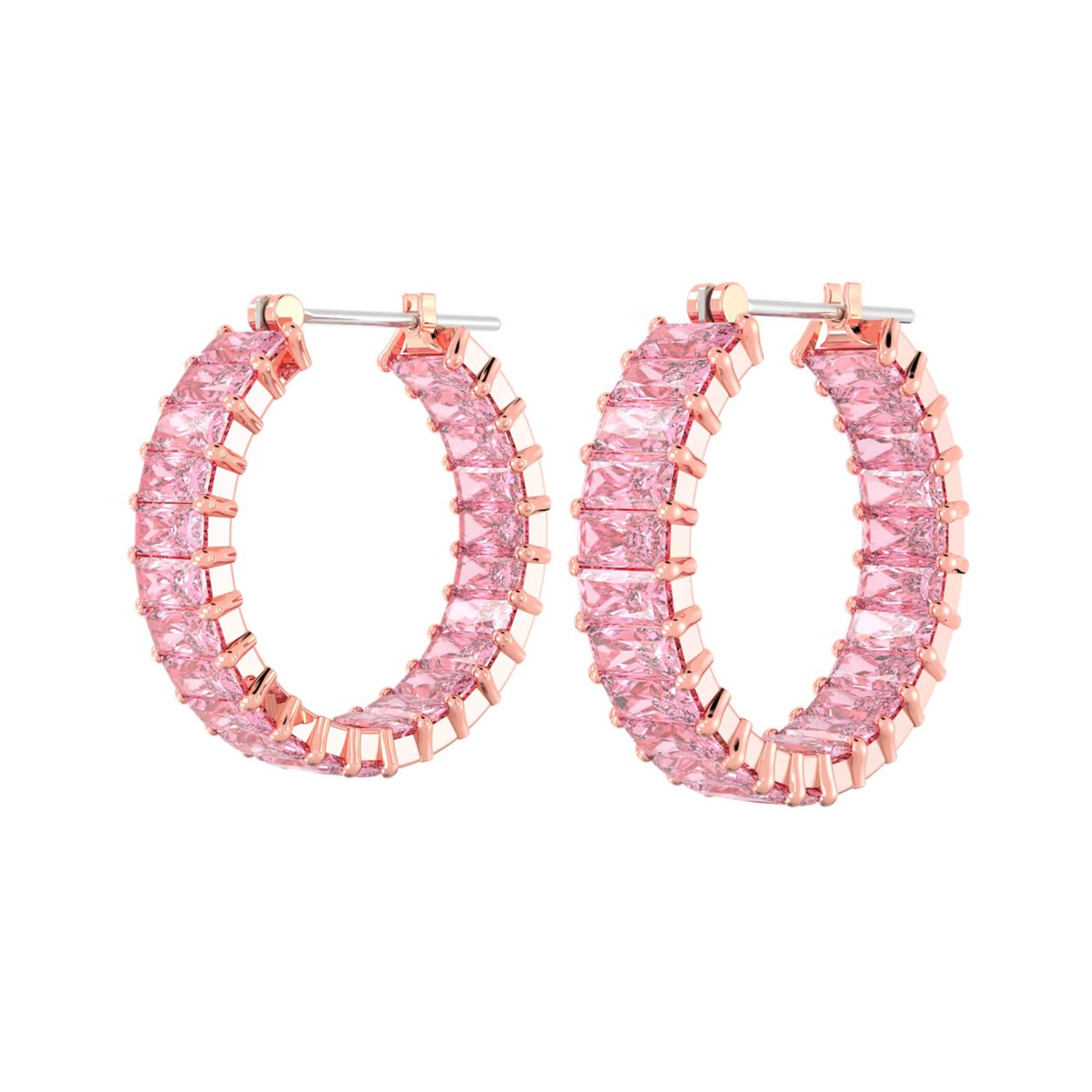 Swarovski Matrix Oorbellen Roze