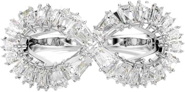 Swarovski Hyperbola Ring met Kristal Zilver