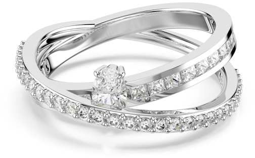 Swarovski Hyperbola Ring met Kristal Zilver