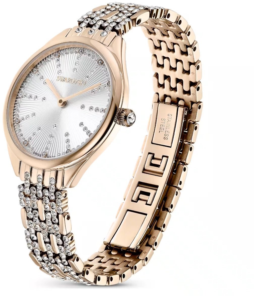Swarovski Attract - Horloge - Lichtgrijs Goud