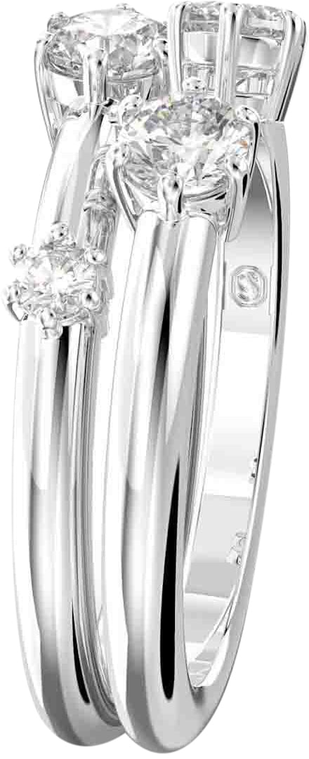 Swarovski Swarovski Ring 5640962 Constella Zilverkleurig 2 Delig Maat 58 Zilver