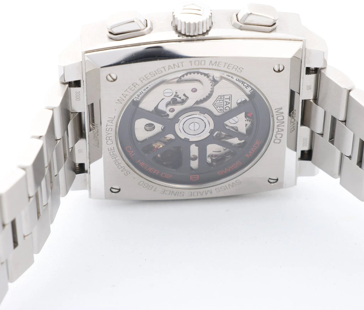 Tag Heuer TAG Heuer Monaco Calibre Heuer 02 CBL2113.BA0644 WZS4878 SS AT Black Dial Watch Zwart