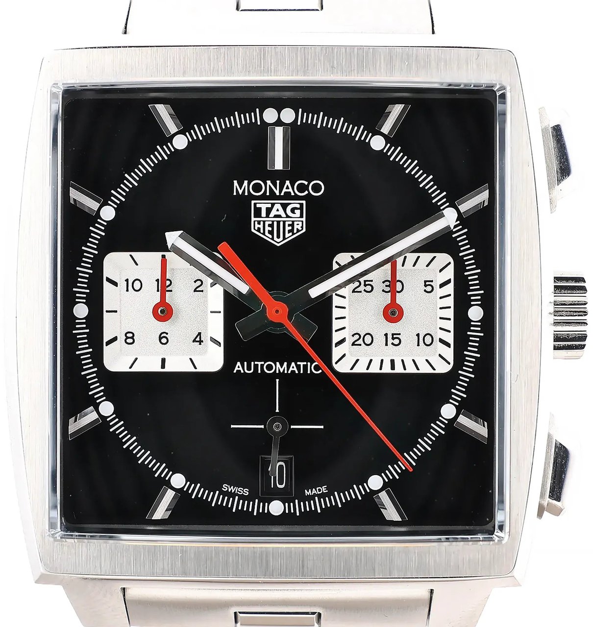 Tag Heuer TAG Heuer Monaco Calibre Heuer 02 CBL2113.BA0644 WZS4878 SS AT Black Dial Watch Zwart