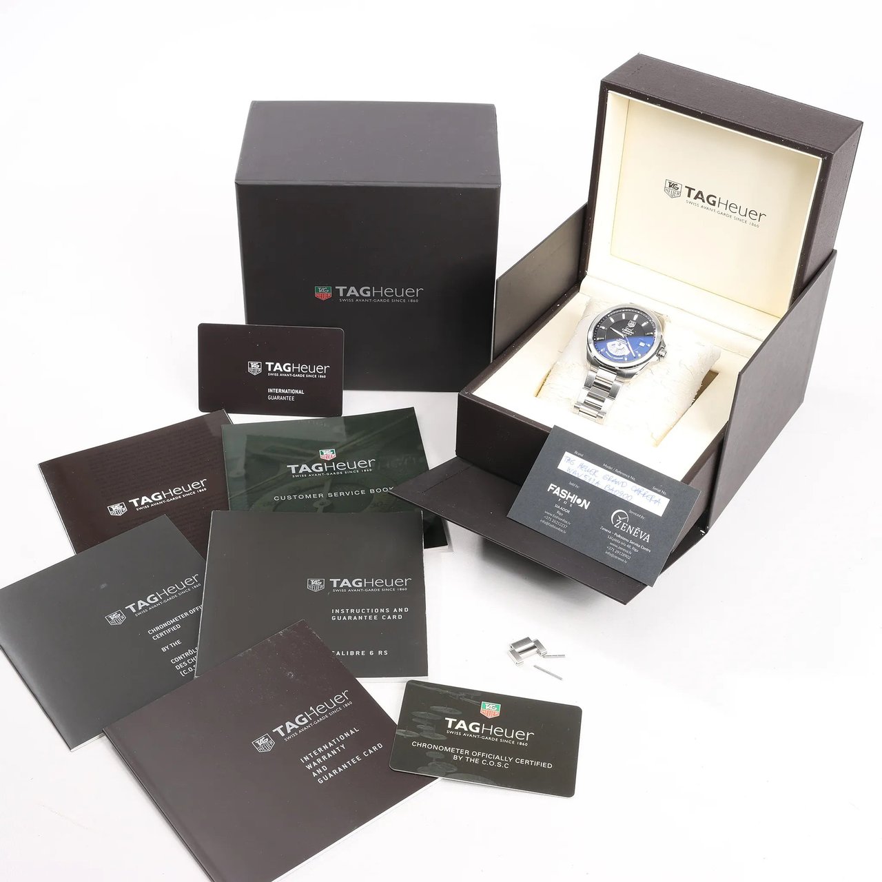 Tag Heuer TAG Heuer Grand Carrera WAV511A.BA0900 SS AT Black Dial Watch Zwart