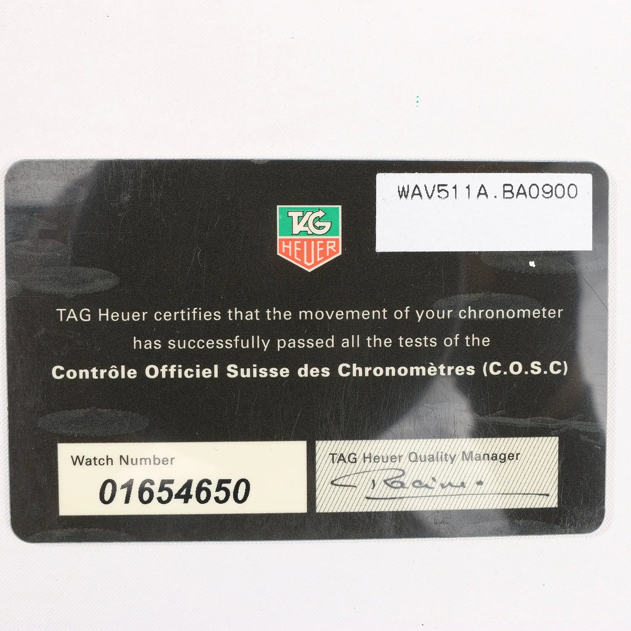 Tag Heuer TAG Heuer Grand Carrera WAV511A.BA0900 SS AT Black Dial Watch Zwart