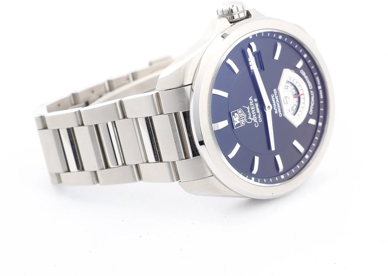 Tag Heuer TAG Heuer Grand Carrera WAV511A.BA0900 SS AT Black Dial Watch Zwart