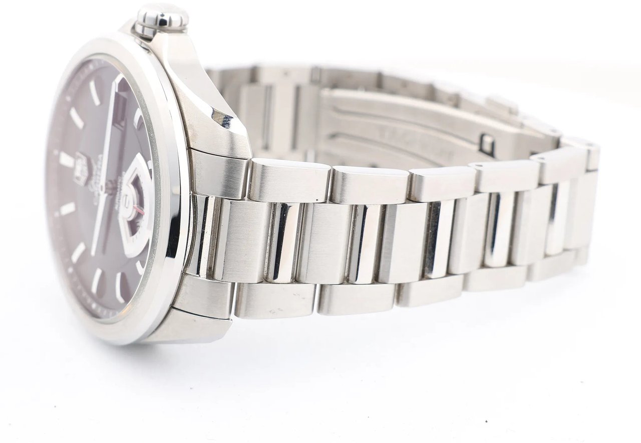 Tag Heuer TAG Heuer Grand Carrera WAV511A.BA0900 SS AT Black Dial Watch Zwart