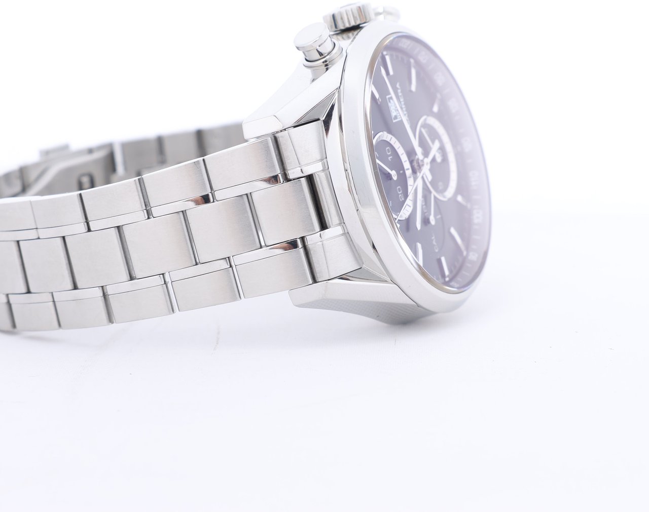 Tag Heuer TAG Heuer Carrera Calibre 1887 Chronograph CAR2110.BA0720 RPR0632 SS AT Black Dial Watch Zwart