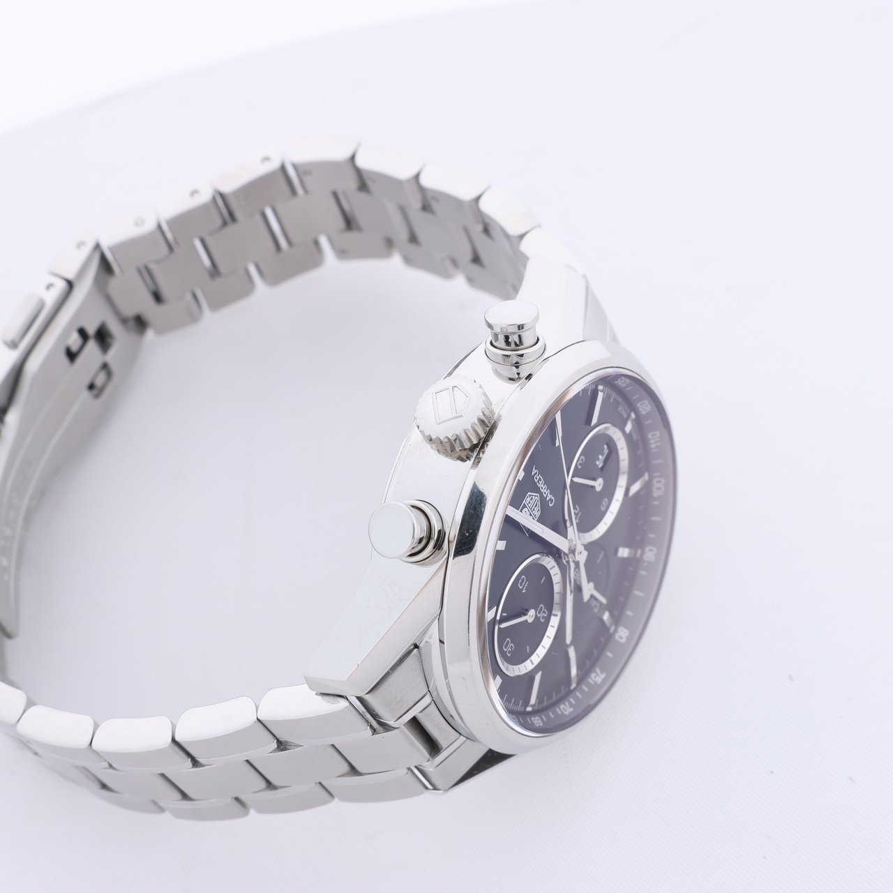 Tag Heuer TAG Heuer Carrera Calibre 1887 Chronograph CAR2110.BA0720 RPR0632 SS AT Black Dial Watch Zwart