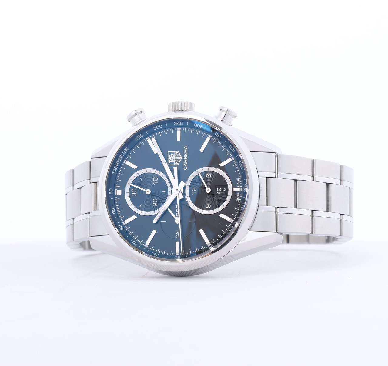 Tag Heuer TAG Heuer Carrera Calibre 1887 Chronograph CAR2110.BA0720 RPR0632 SS AT Black Dial Watch Zwart