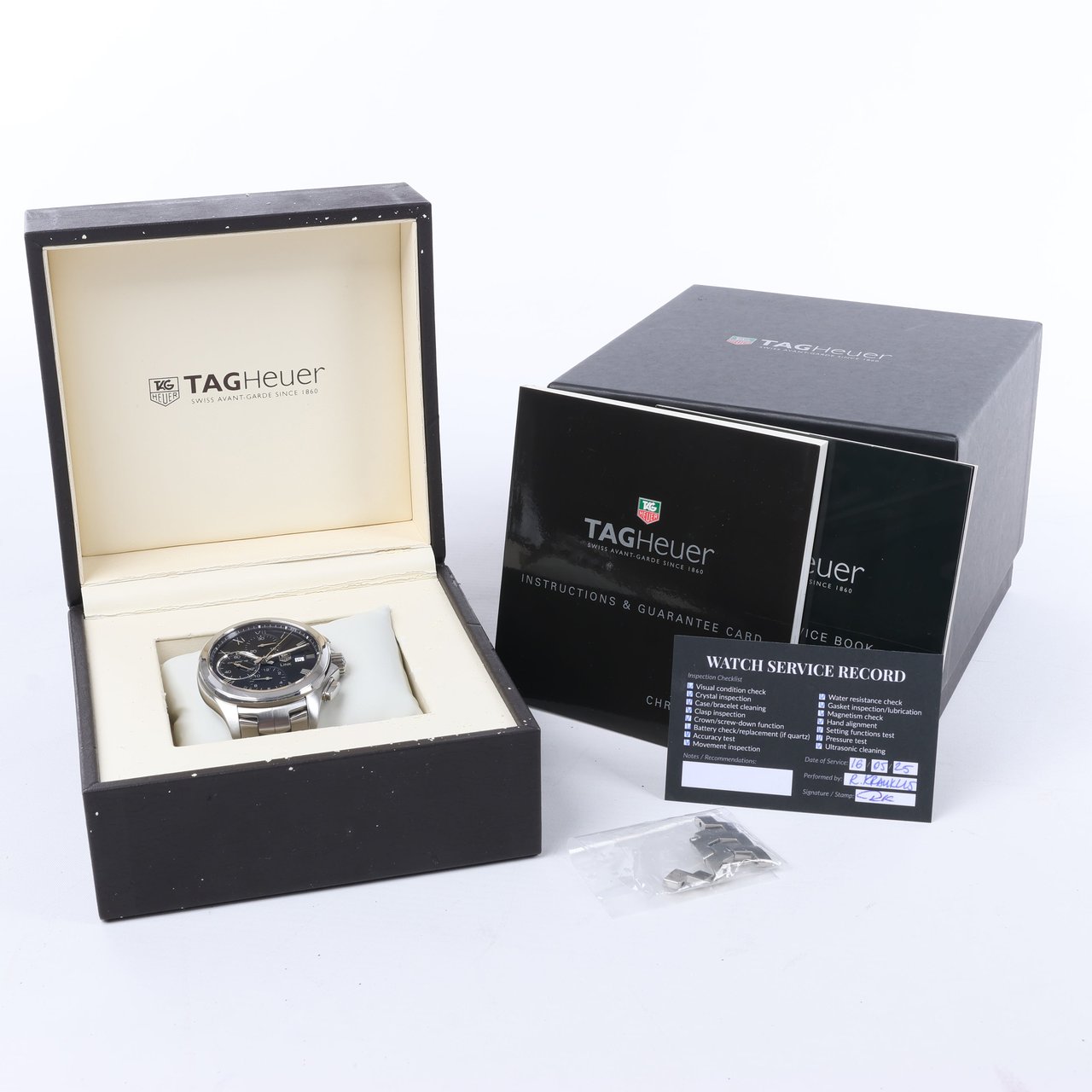 Tag Heuer TAG Heuer Link Calibre 16 CAT2012 RAV0551 SS AT Black Dial Watch Zwart