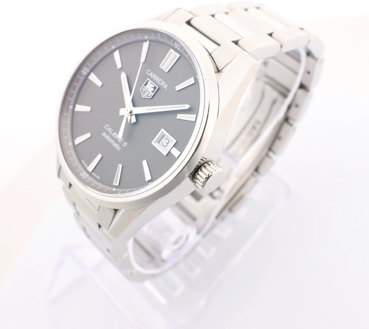 Tag Heuer TAG Heuer Carrera WAR211C.BA0782 WEX0802 SS AT Watch with Gray Dial Grijs