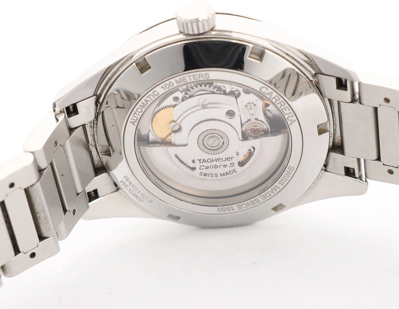 Tag Heuer TAG Heuer Carrera WAR211C.BA0782 WEX0802 SS AT Watch with Gray Dial Grijs