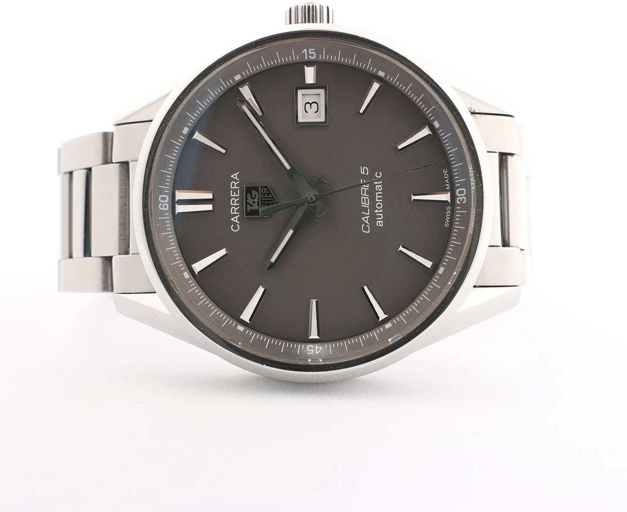 Tag Heuer TAG Heuer Carrera WAR211C.BA0782 WEX0802 SS AT Watch with Gray Dial Grijs