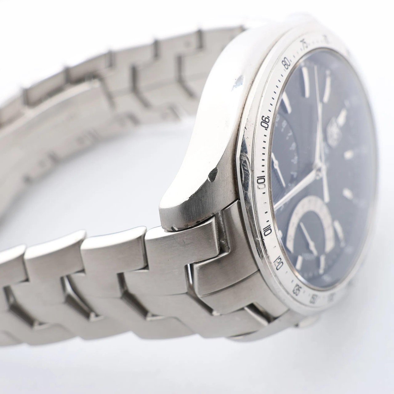 Tag Heuer TAG Heuer Link Calibre S CAT7010 RZP4293 SS AT Black Dial Watch Zwart