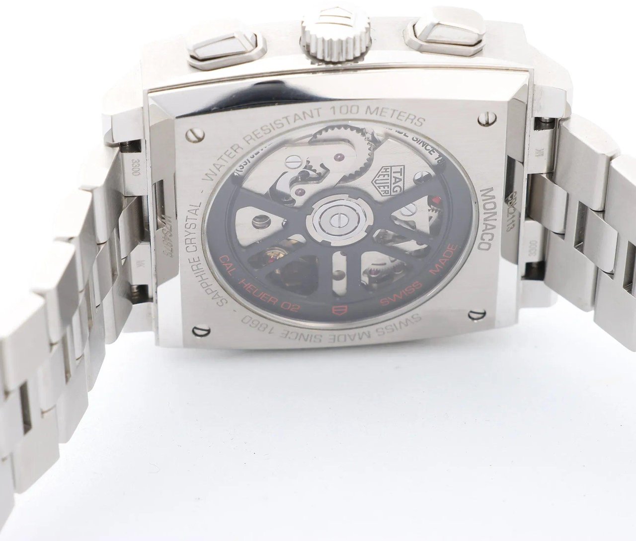 Tag Heuer TAG Heuer Monaco Calibre Heuer 02 CBL2113.BA0644 WZS4878 SS AT Black Dial Watch Zwart