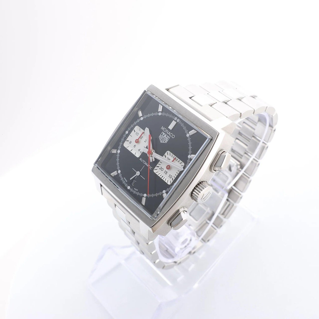 Tag Heuer TAG Heuer Monaco Calibre Heuer 02 CBL2113.BA0644 WZS4878 SS AT Black Dial Watch Zwart