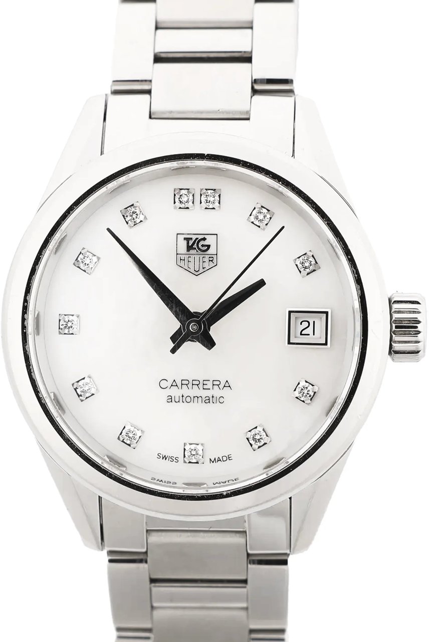 Tag Heuer TAG Heuer Carrera 12PD WAR2414 WEG2827 SS AT Watch with White Dial Divers