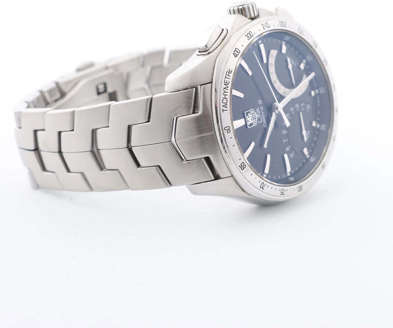 Tag Heuer TAG Heuer Link Calibre S  CAT7010 RZP4293 SS QZ Black Dial Watch Zwart